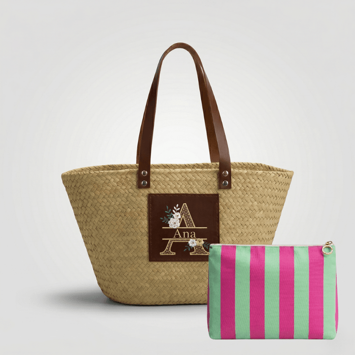Pack Capazo Personalizado Nombre+ Neceser Verano (BORDADO INCLUIDO) - Belorias