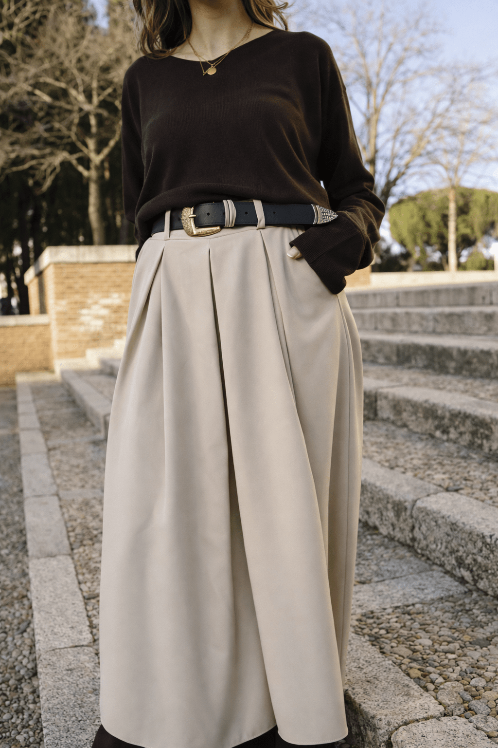 Pantalón Midi Fluido - Belorias