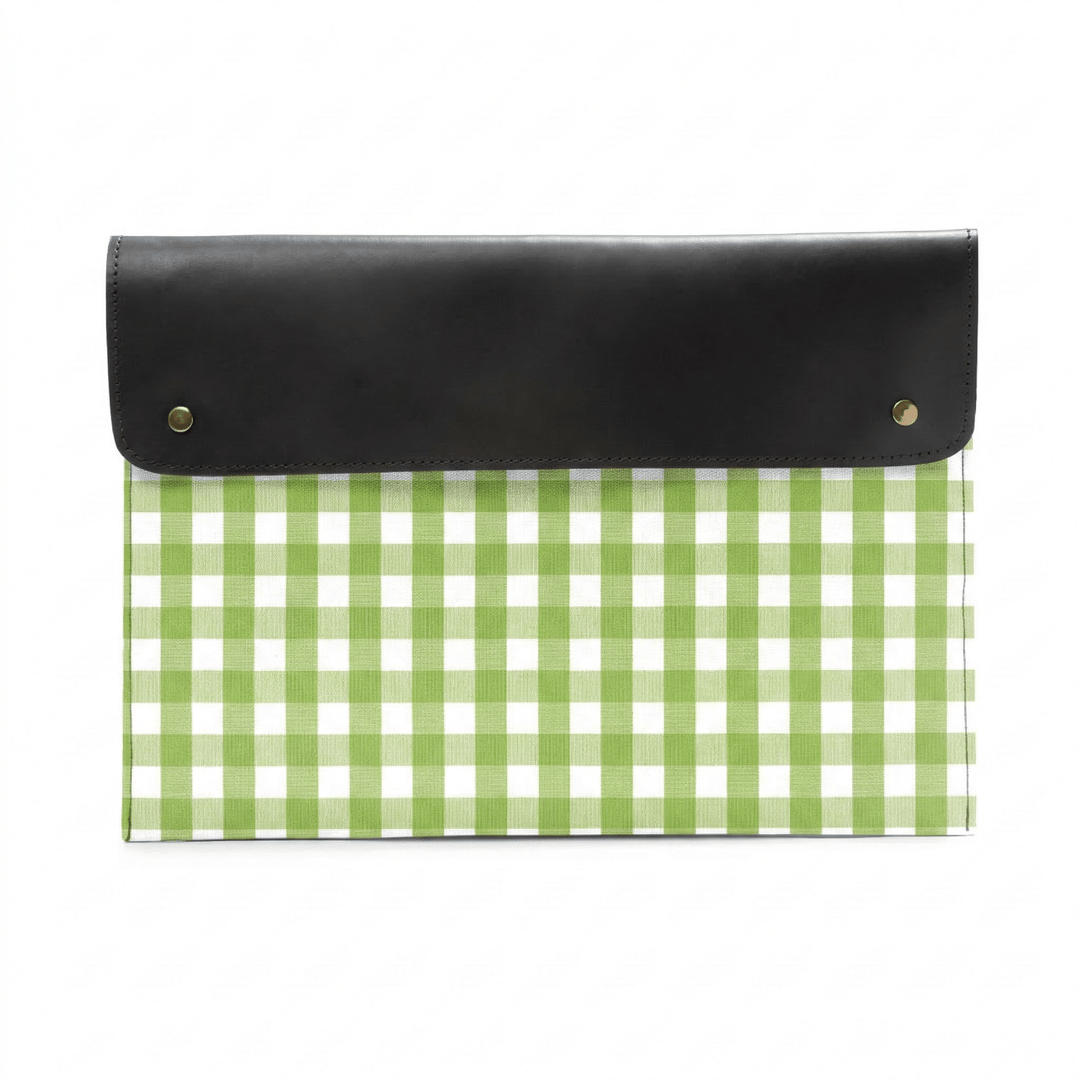 Porta Documentos/Tablet Cuadros Personalizada Canvas y Piel Vichy - Belorias