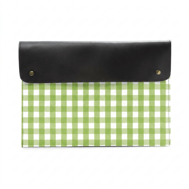 Porta Documentos/Tablet Cuadros Personalizada Canvas y Piel Vichy - Belorias