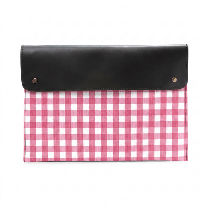 Porta Documentos/Tablet Cuadros Personalizada Canvas y Piel Vichy - Belorias