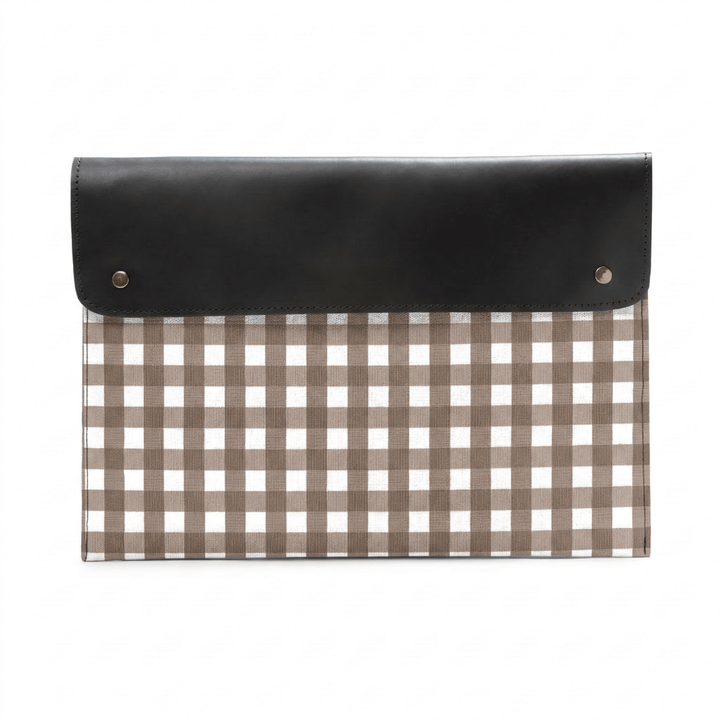 Porta Documentos/Tablet Cuadros Personalizada Canvas y Piel Vichy - Belorias