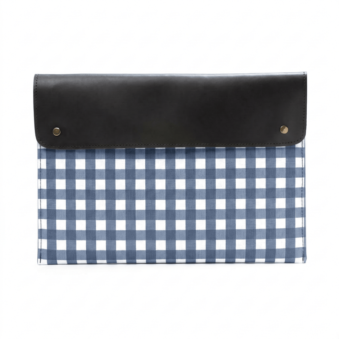 Porta Documentos/Tablet Cuadros Personalizada Canvas y Piel Vichy - Belorias