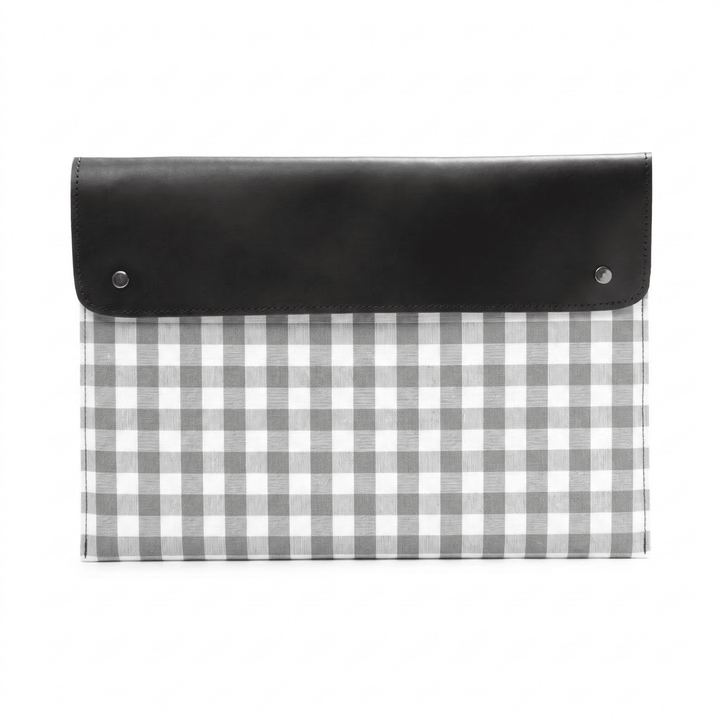 Porta Documentos/Tablet Cuadros Personalizada Canvas y Piel Vichy - Belorias