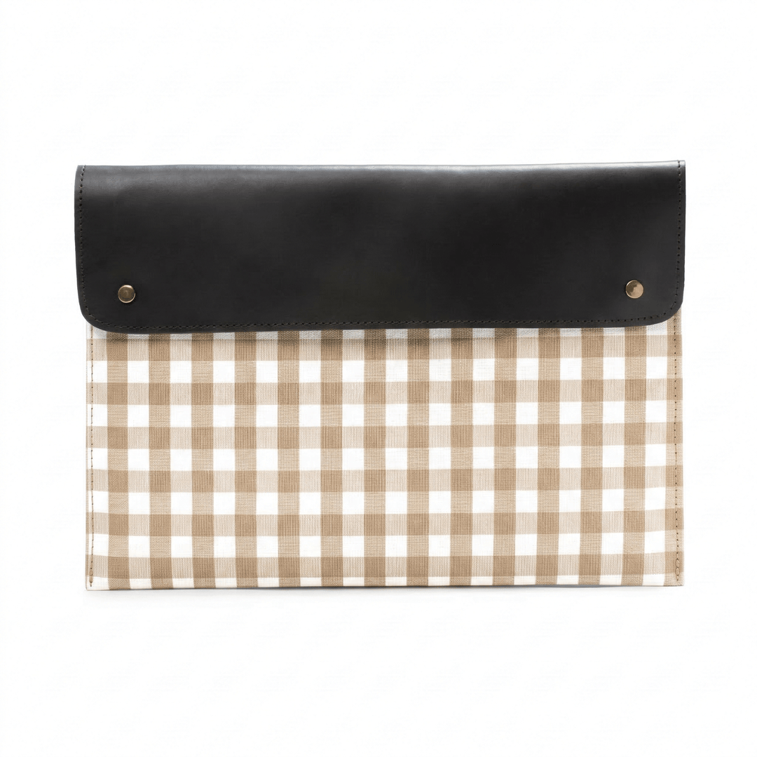 Porta Documentos/Tablet Cuadros Personalizada Canvas y Piel Vichy - Belorias
