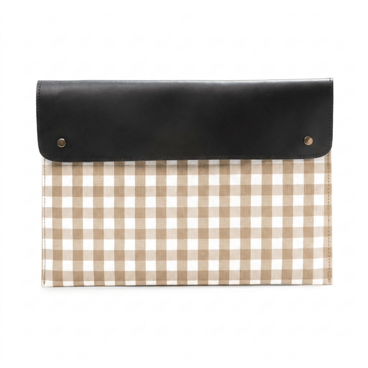 Porta Documentos/Tablet Cuadros Personalizada Canvas y Piel Vichy - Belorias