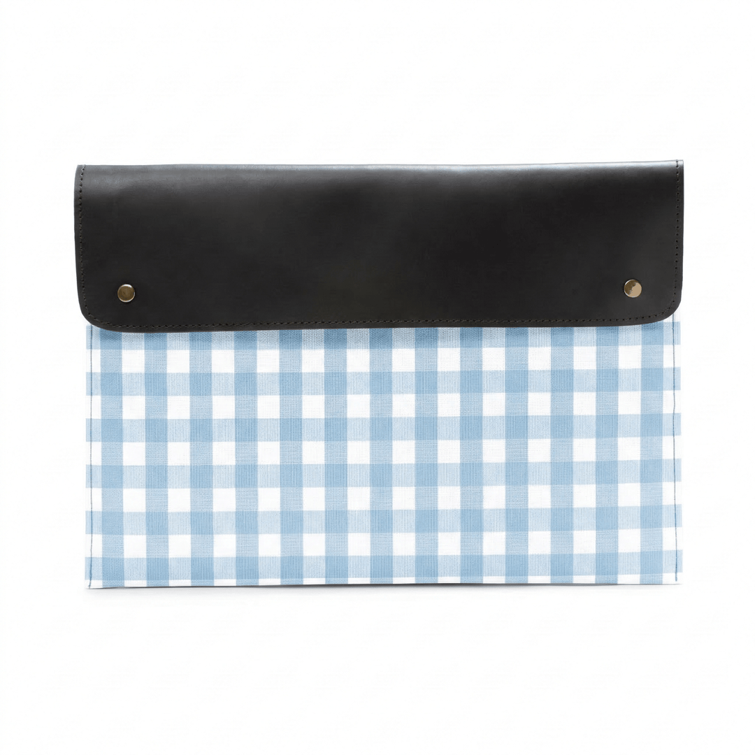 Porta Documentos/Tablet Cuadros Personalizada Canvas y Piel Vichy - Belorias