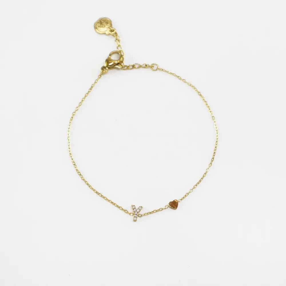 Pulsera Dorada con Inicial Personalizada - Belorias