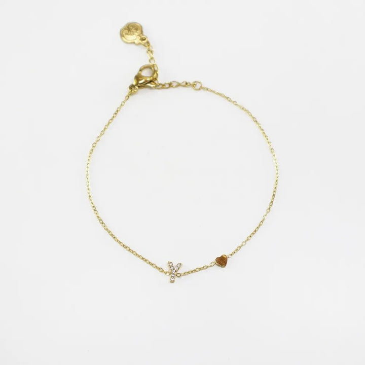 Pulsera Dorada con Inicial Personalizada - Belorias