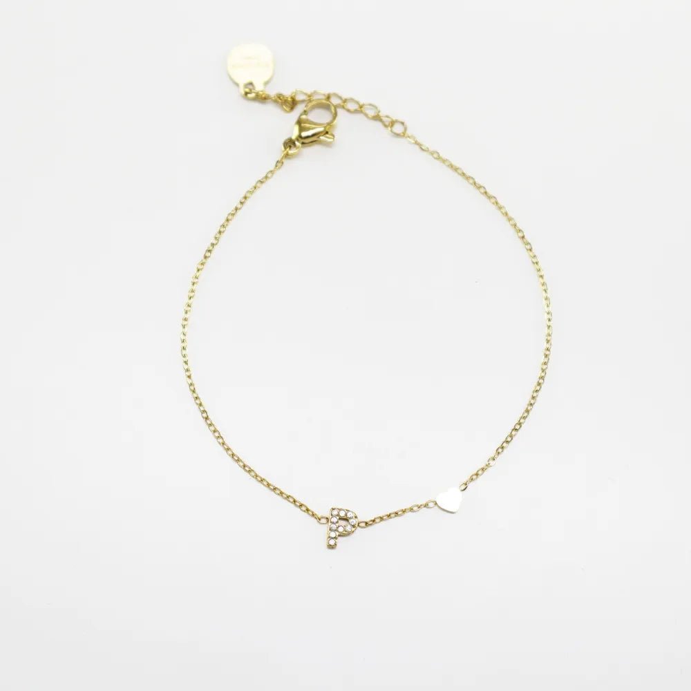 Pulsera Dorada con Inicial Personalizada - Belorias