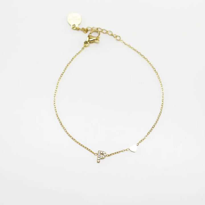 Pulsera Dorada con Inicial Personalizada - Belorias