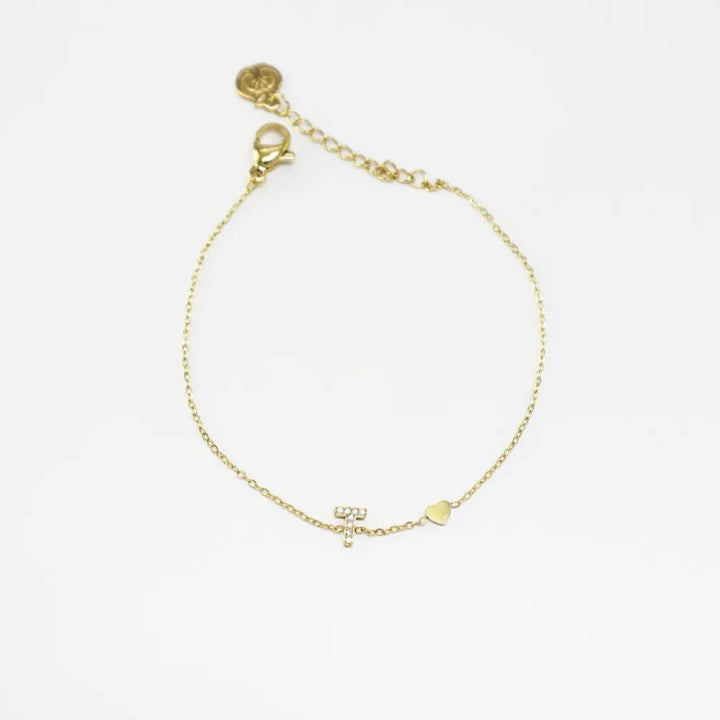 Pulsera Dorada con Inicial Personalizada - Belorias