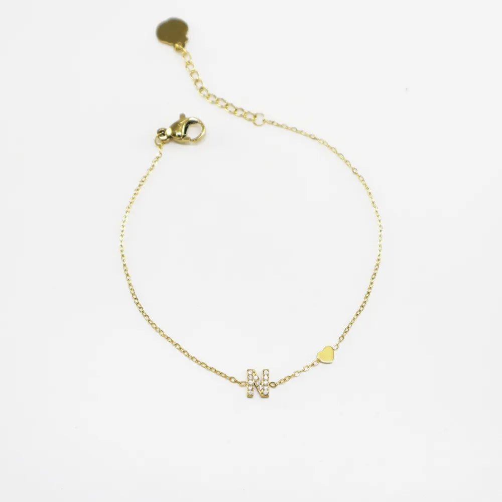 Pulsera Dorada con Inicial Personalizada - Belorias