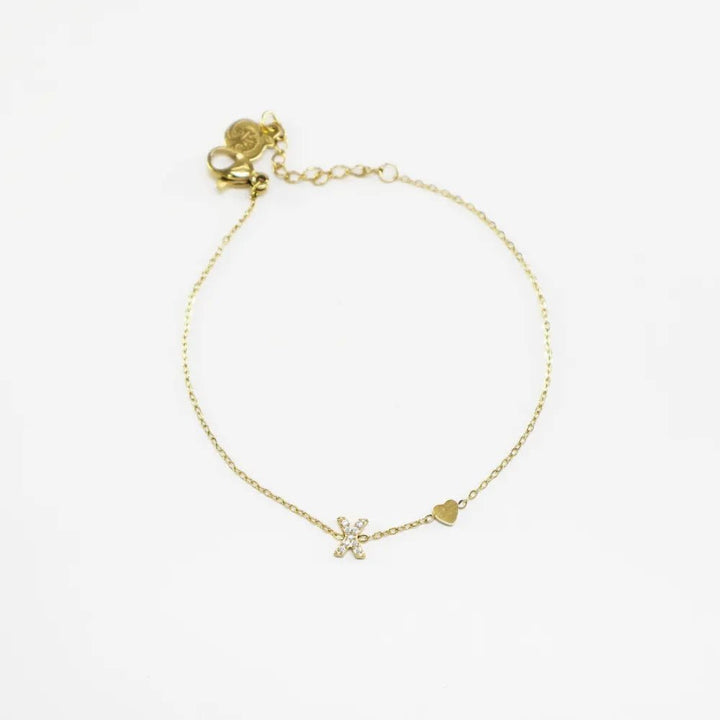 Pulsera Dorada con Inicial Personalizada - Belorias
