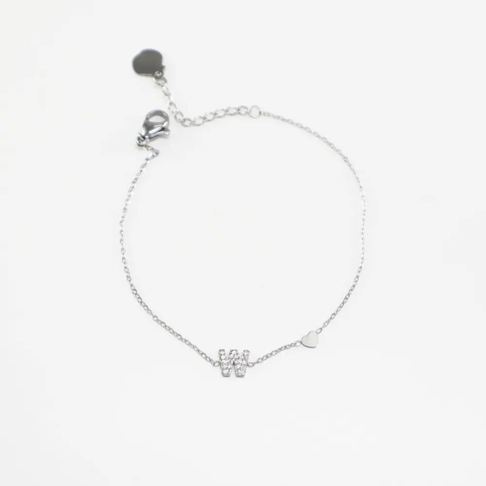 Pulsera Plateada con Inicial Personalizada - Belorias