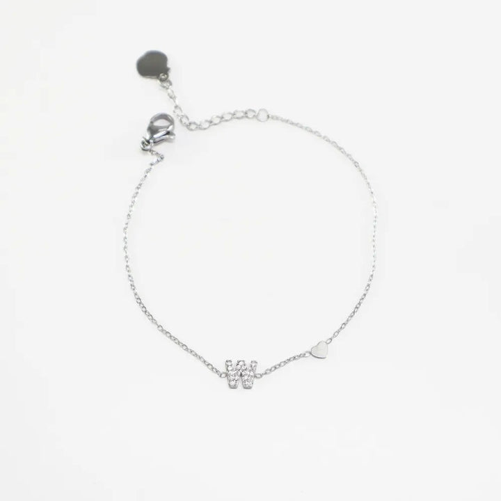 Pulsera Plateada con Inicial Personalizada - Belorias