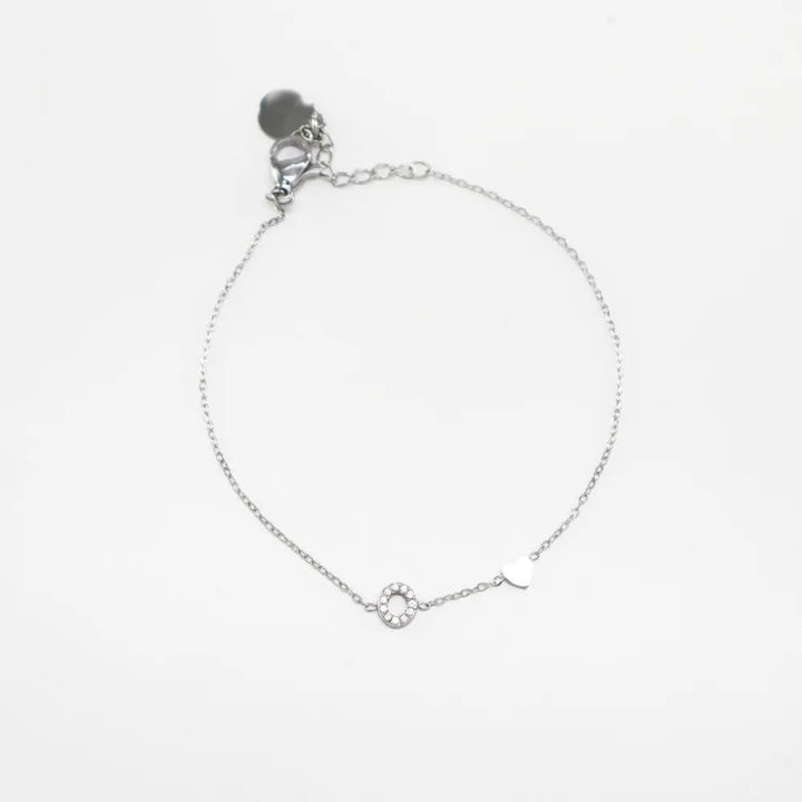 Pulsera Plateada con Inicial Personalizada - Belorias