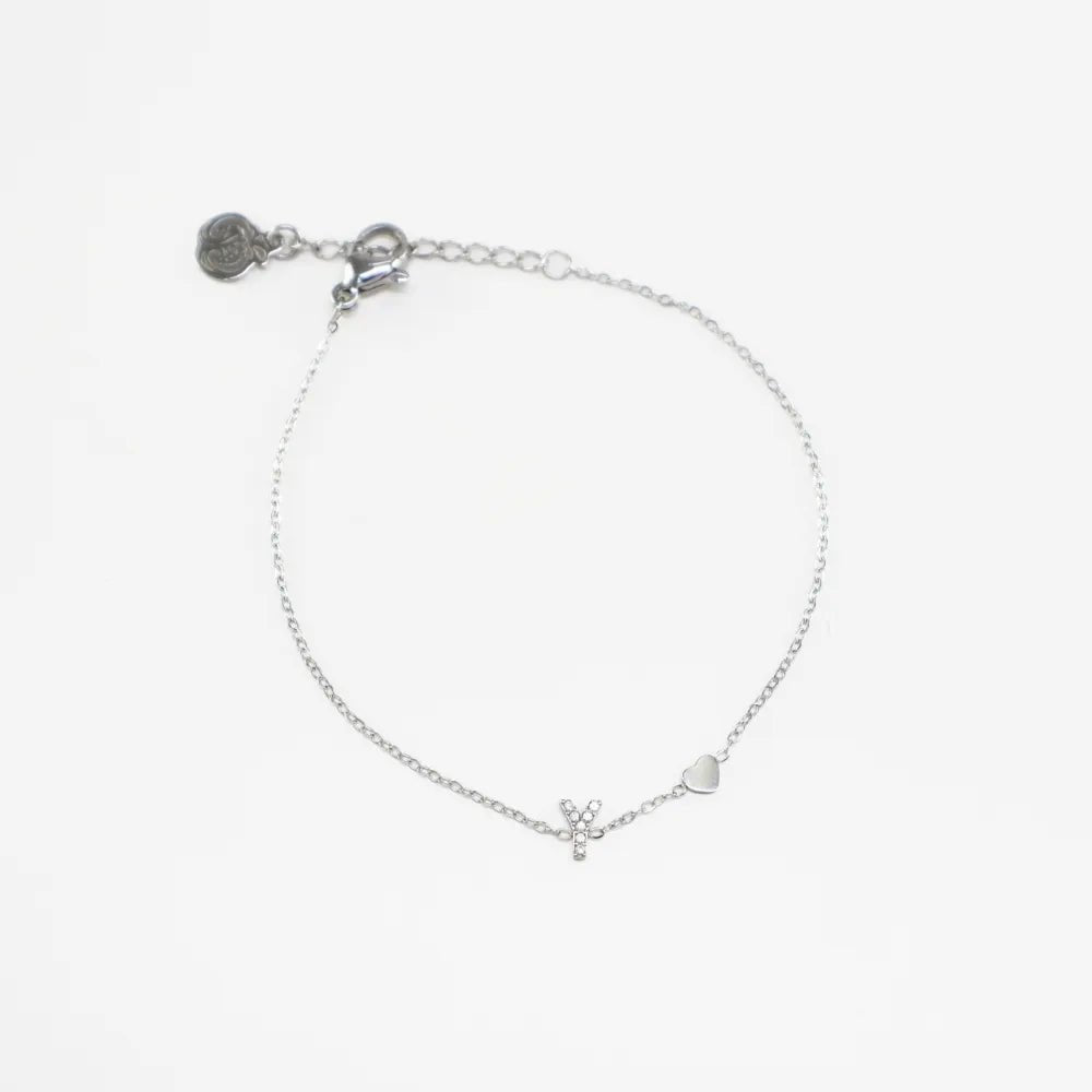 Pulsera Plateada con Inicial Personalizada - Belorias