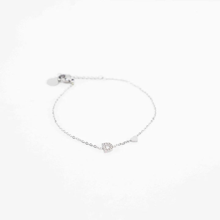 Pulsera Plateada con Inicial Personalizada - Belorias