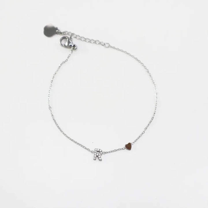 Pulsera Plateada con Inicial Personalizada - Belorias