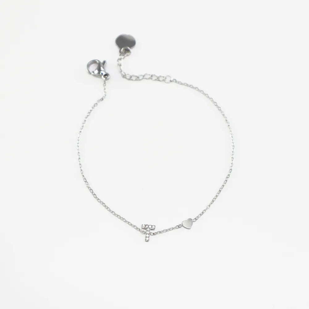 Pulsera Plateada con Inicial Personalizada - Belorias