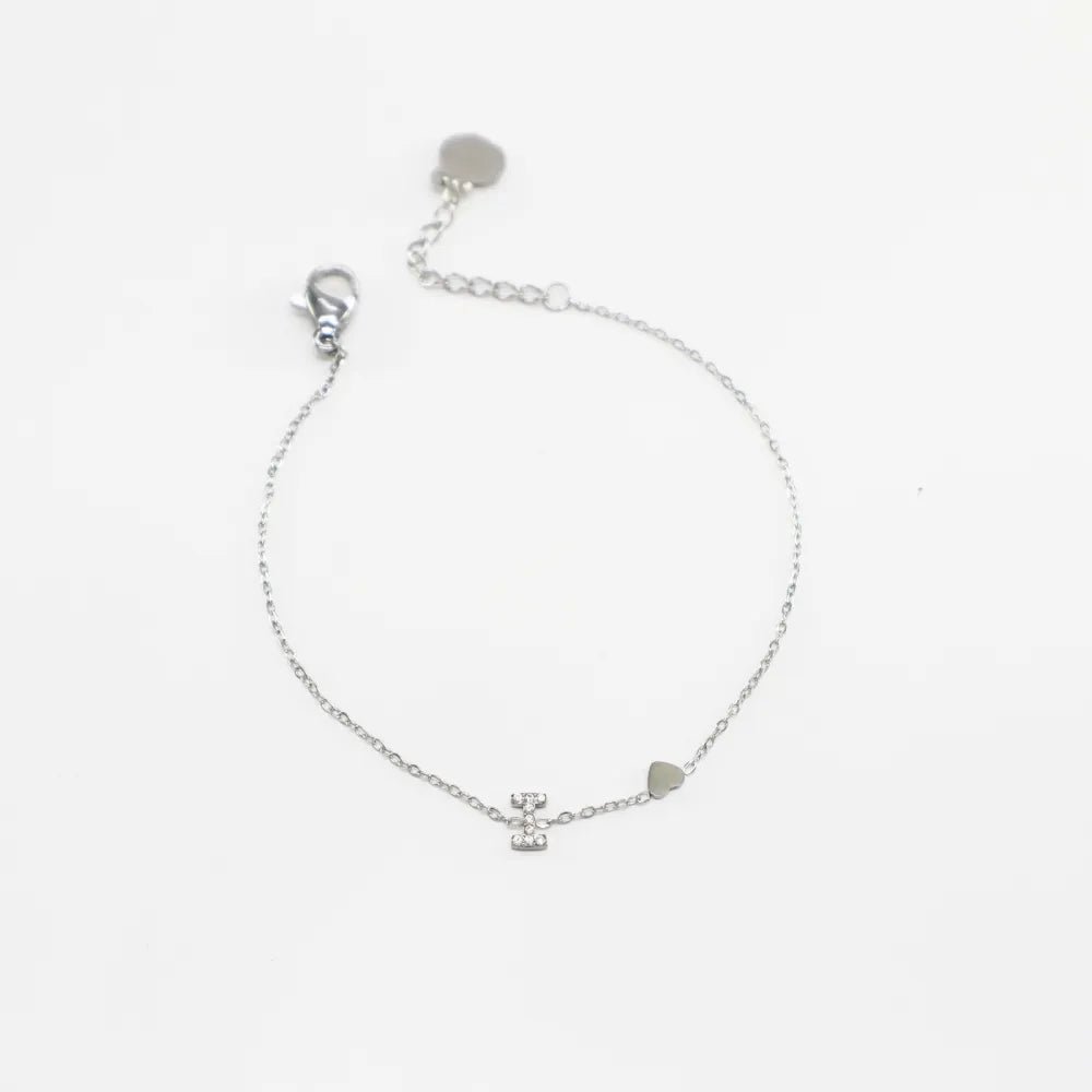 Pulsera Plateada con Inicial Personalizada - Belorias