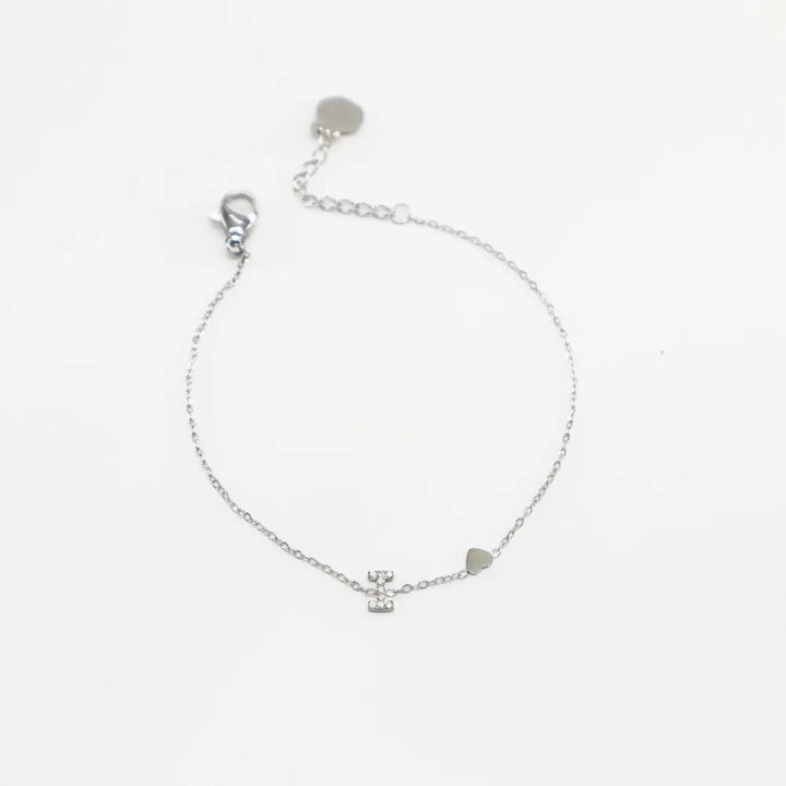 Pulsera Plateada con Inicial Personalizada - Belorias