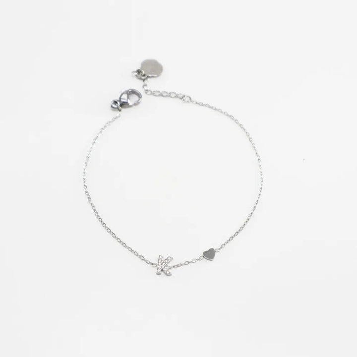 Pulsera Plateada con Inicial Personalizada - Belorias