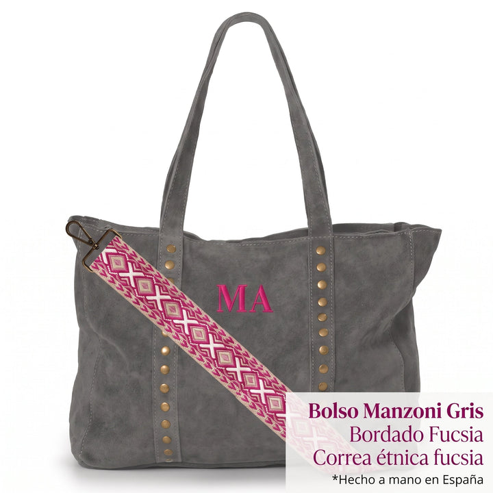 Set Ana y Luna: Manzoni Gris Fucsia - Belorias