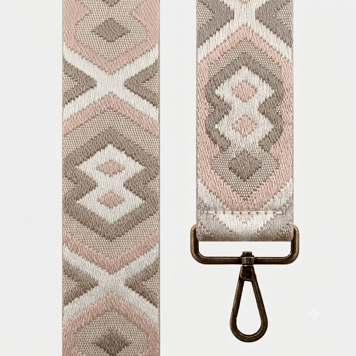 Set Ariosto Gris con Bordado Rosa claro - Belorias