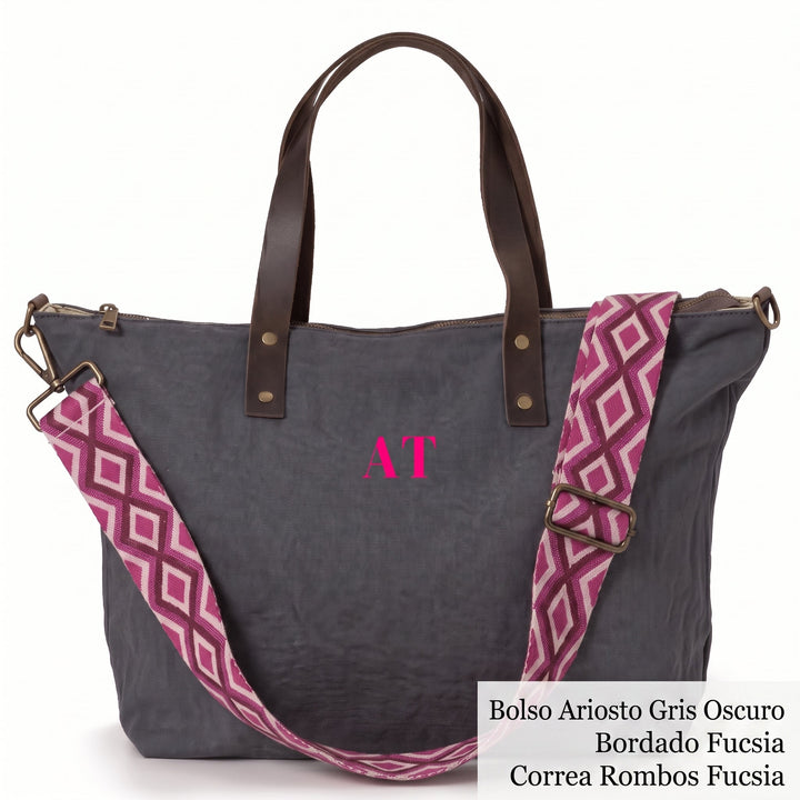 Set Ariosto Gris Oscuro y Fucsia - Belorias