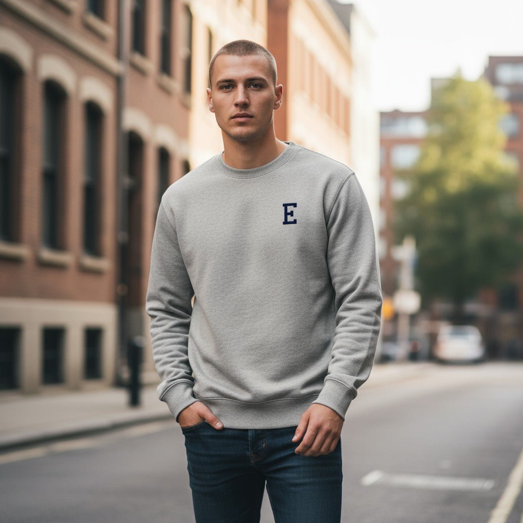 Sudadera Personalizada BLE Oxford Grey // Navy - Belorias