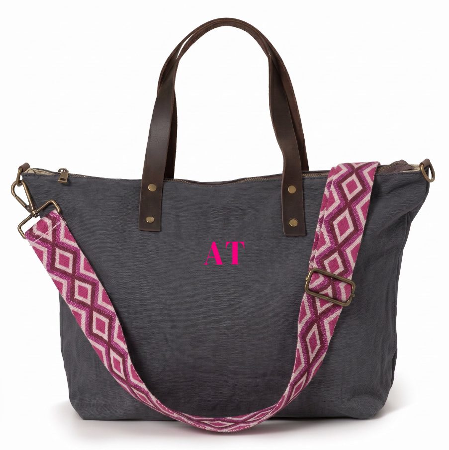 Set Ariosto Gris Oscuro y Fucsia