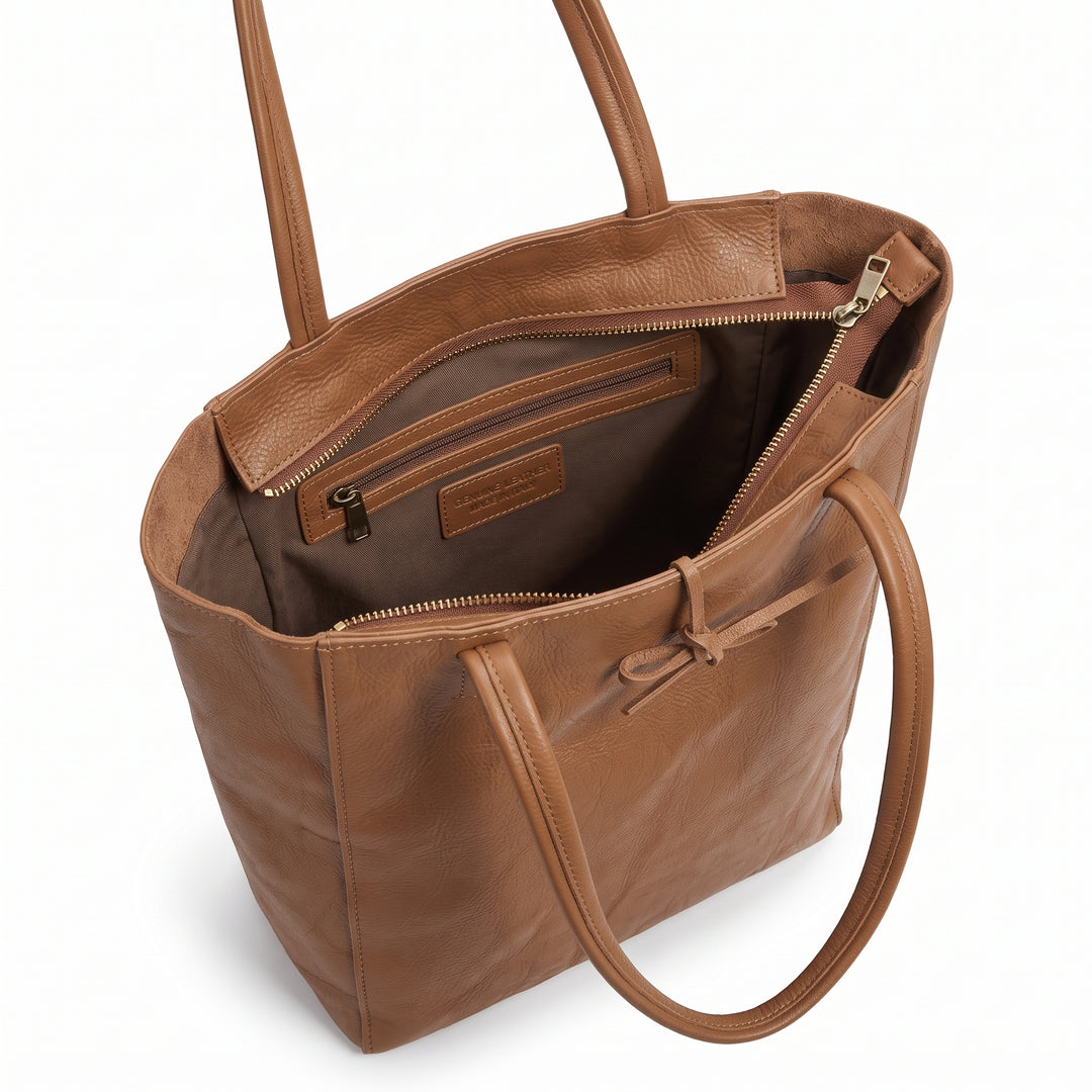 Bolso Shopper Vertical en Piel Personalizado Milán