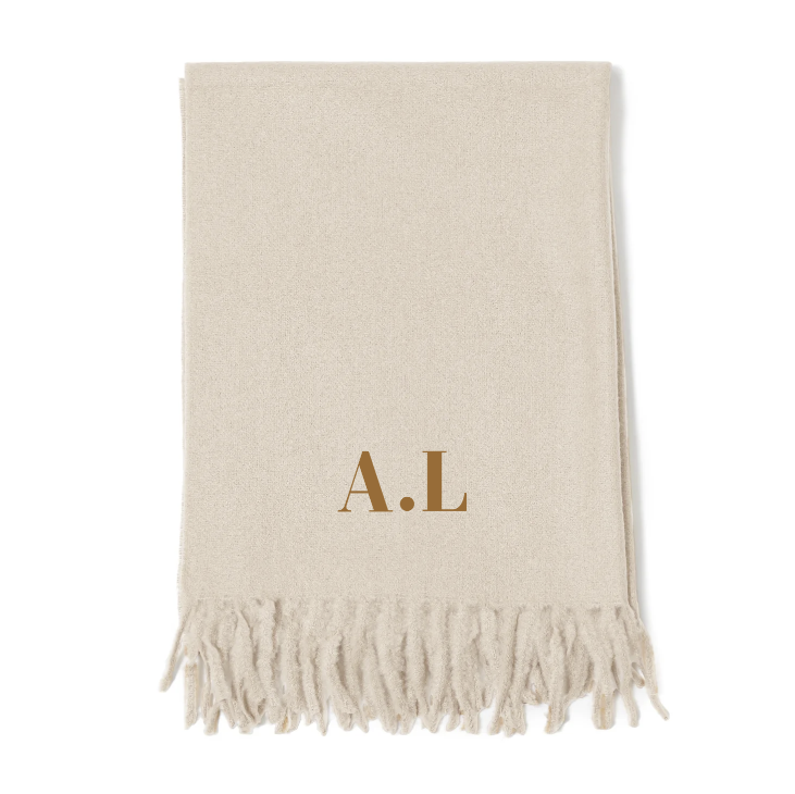 bufanda gianna colores invierno personalizada iniciales letras