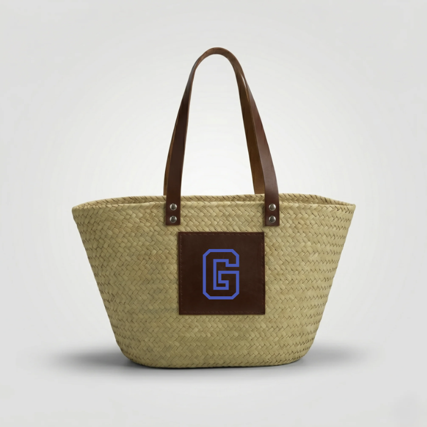 Capazo Personalizado con Inicial Varsity (BORDADO INCLUIDO)