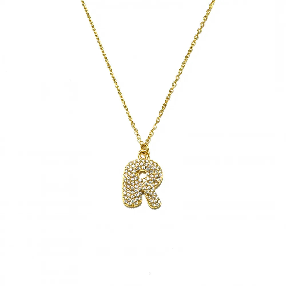 Collar Dorado con Inicial Personalizada-Big