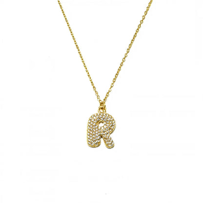 Collar Dorado con Inicial Personalizada-Big