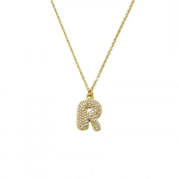 Colgante Dorado con Inicial Personalizada-Big