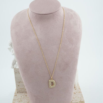 Collar Dorado con Inicial Personalizada-Big