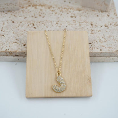 Collar Dorado con Inicial Personalizada-Big