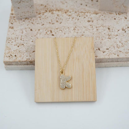 Collar Dorado con Inicial Personalizada-Big