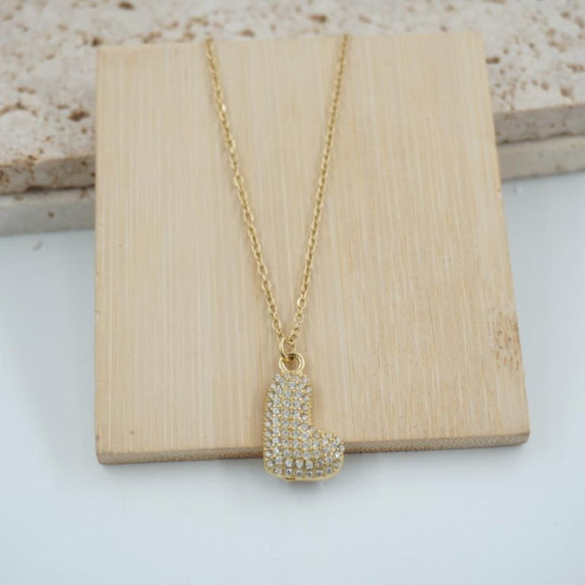 Collar Dorado con Inicial Personalizada-Big