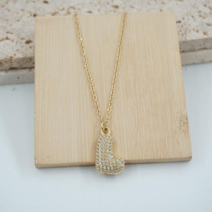 Collar Dorado con Inicial Personalizada-Big