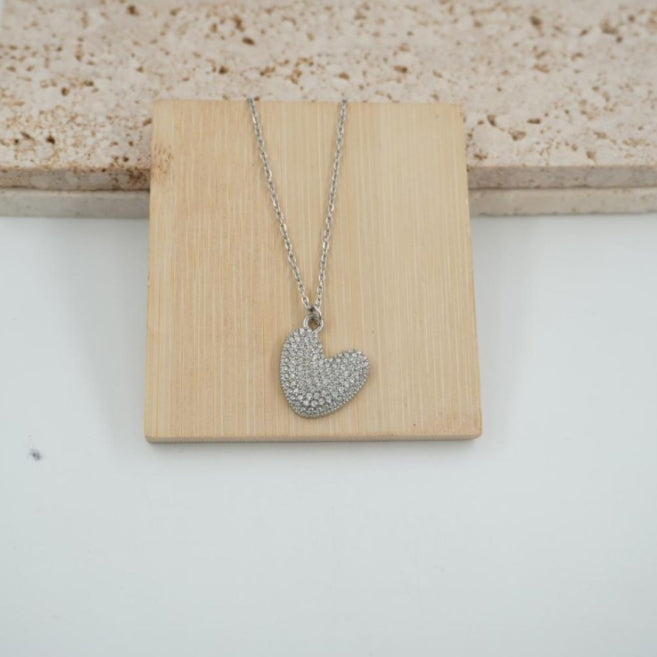 Colgante Plateado con Inicial Personalizada-Big