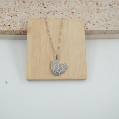 Colgante Plateado con Inicial Personalizada-Big