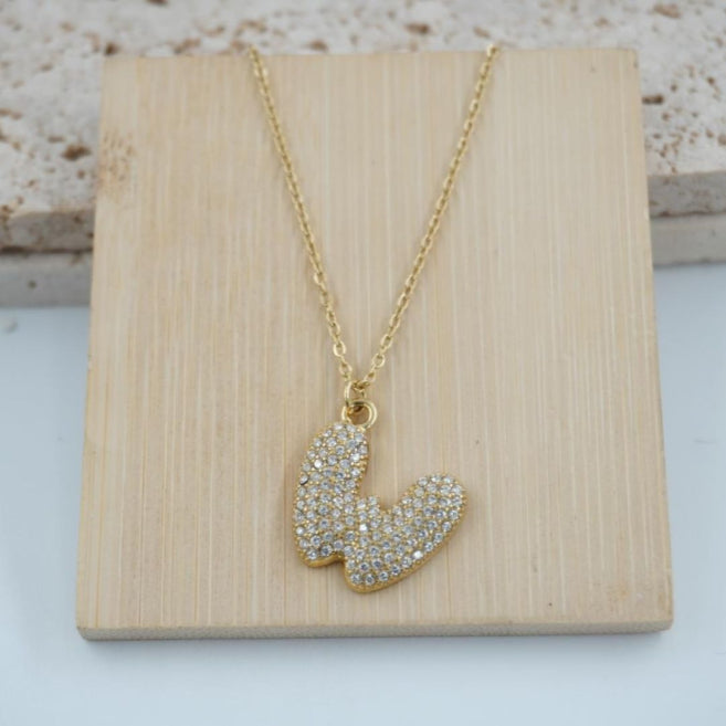 Collar Dorado con Inicial Personalizada-Big