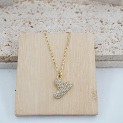 Collar Dorado con Inicial Personalizada-Big