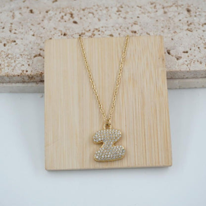 Collar Dorado con Inicial Personalizada-Big