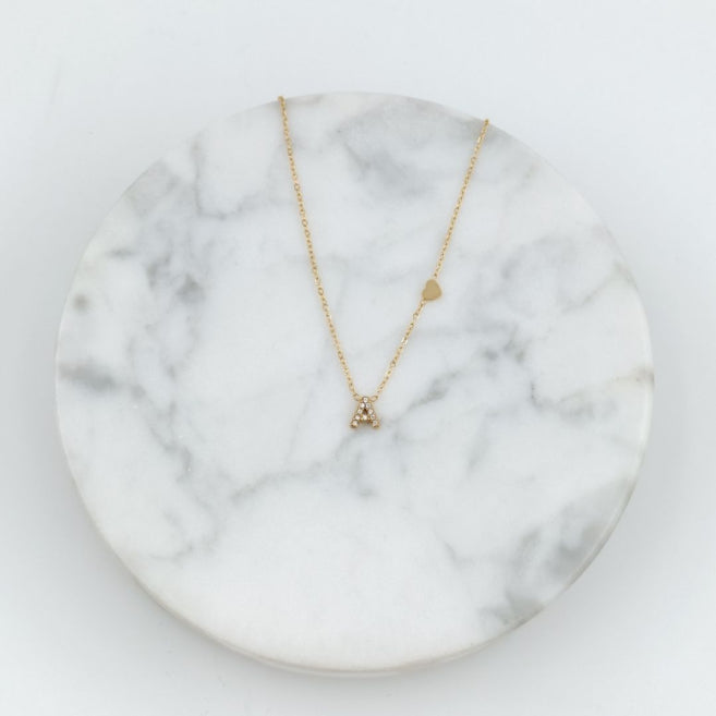 Colgante Dorado con Inicial Personalizada-Small
